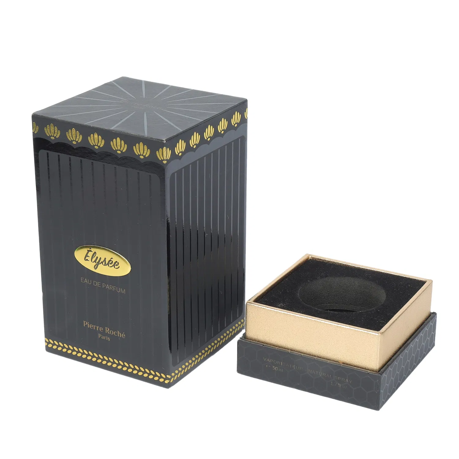 Caja de embalaje de cartón plegable para productos, calendario de adviento de perfume, caja de regalo de joyería de lujo personalizada con ventana redonda magnética