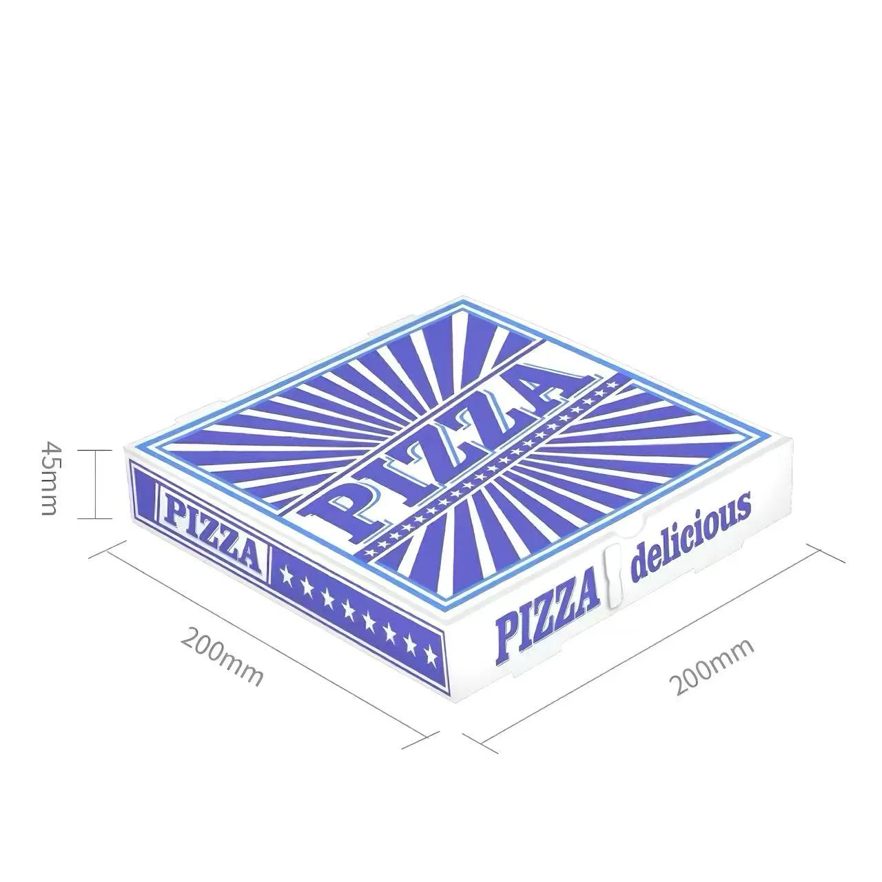 Caja de cartón corrugado de kraft para alimentos con logotipo personalizado al por mayor para pizza