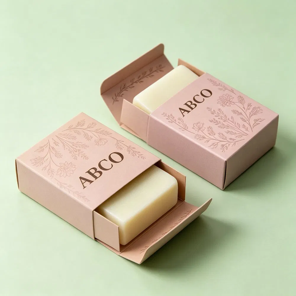 Embalaje de Logo Personalizado al por mayor Caja de Papel con Estampado en Frío para Jabón Cosmético Regalo Joyería 3c Artículos Electrónicos de Uso Diario