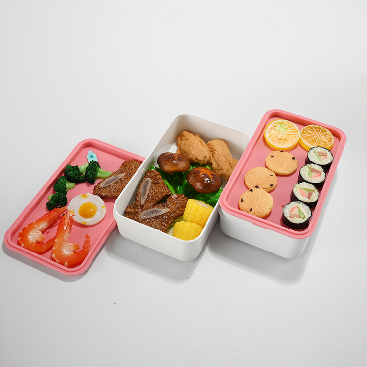 Conjunto de Bento de Alta Calidad OEM ODM de Doble Compartimento para Preparación de Comidas, A Prueba de Lavavajillas y Libre de BPA, Calidad de Exportación con Caja de Embalaje Personalizada