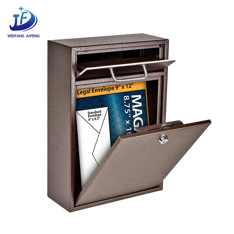Caja de paquetes al aire libre personalizada, buzón de acero inoxidable, buzón montado en la pared para apartamentos