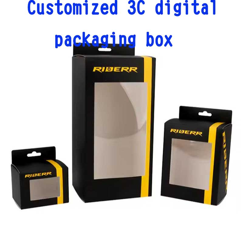 Diseño Personalizado 3c Embalaje de Caja de Papel para Producto Electrónico Digital con Acabado UV y Caja Colgante