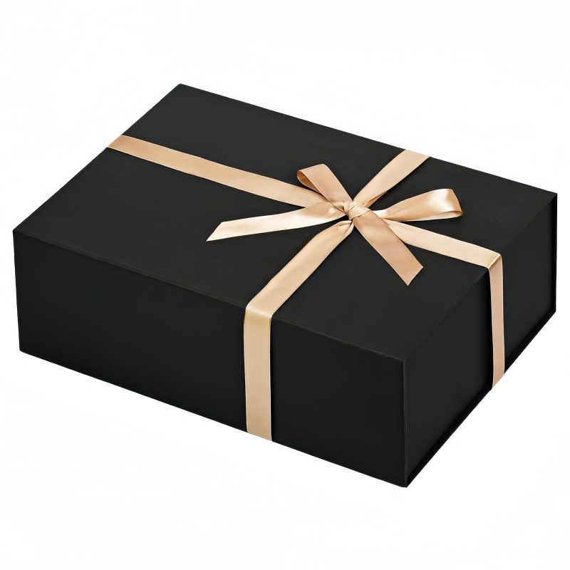 Caja de regalo magnética plegable de cartón de diseño personalizado de lujo