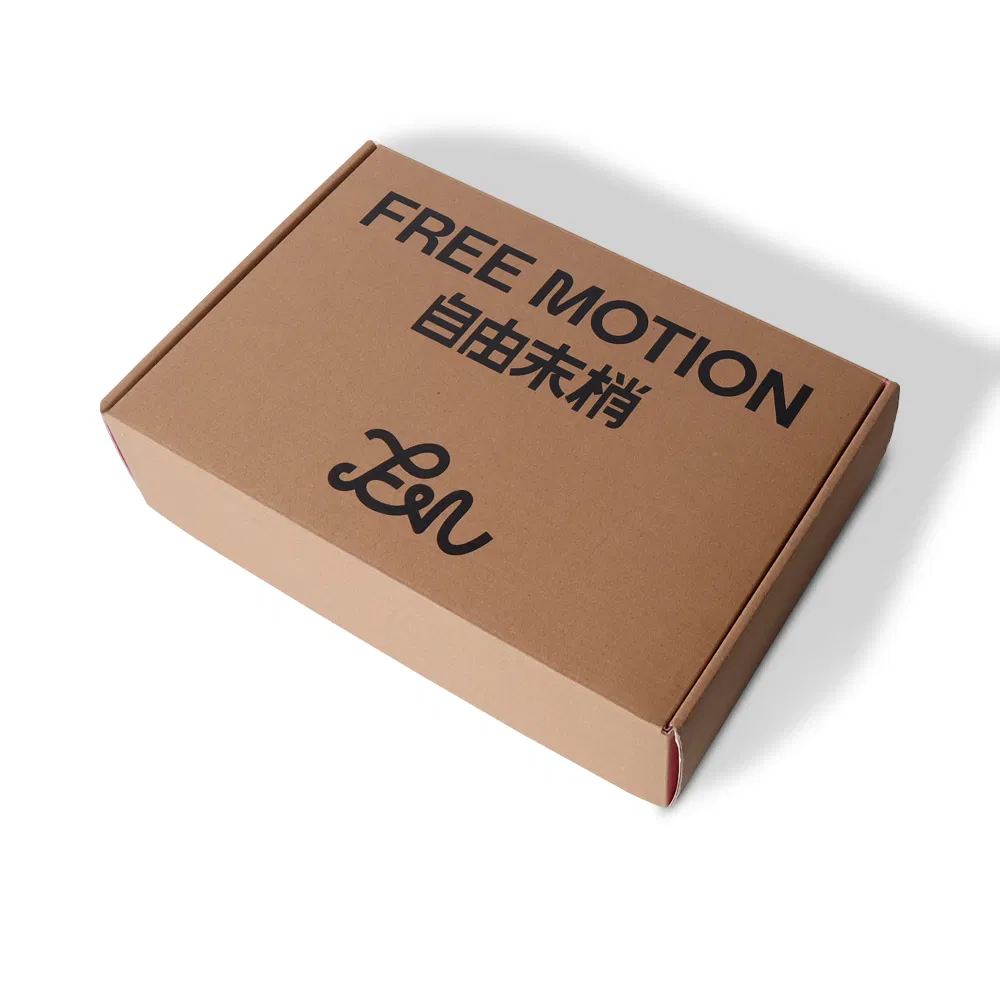 Caja de cartón kraft impresa personalizada negra para regalos, embalaje de cartón corrugado