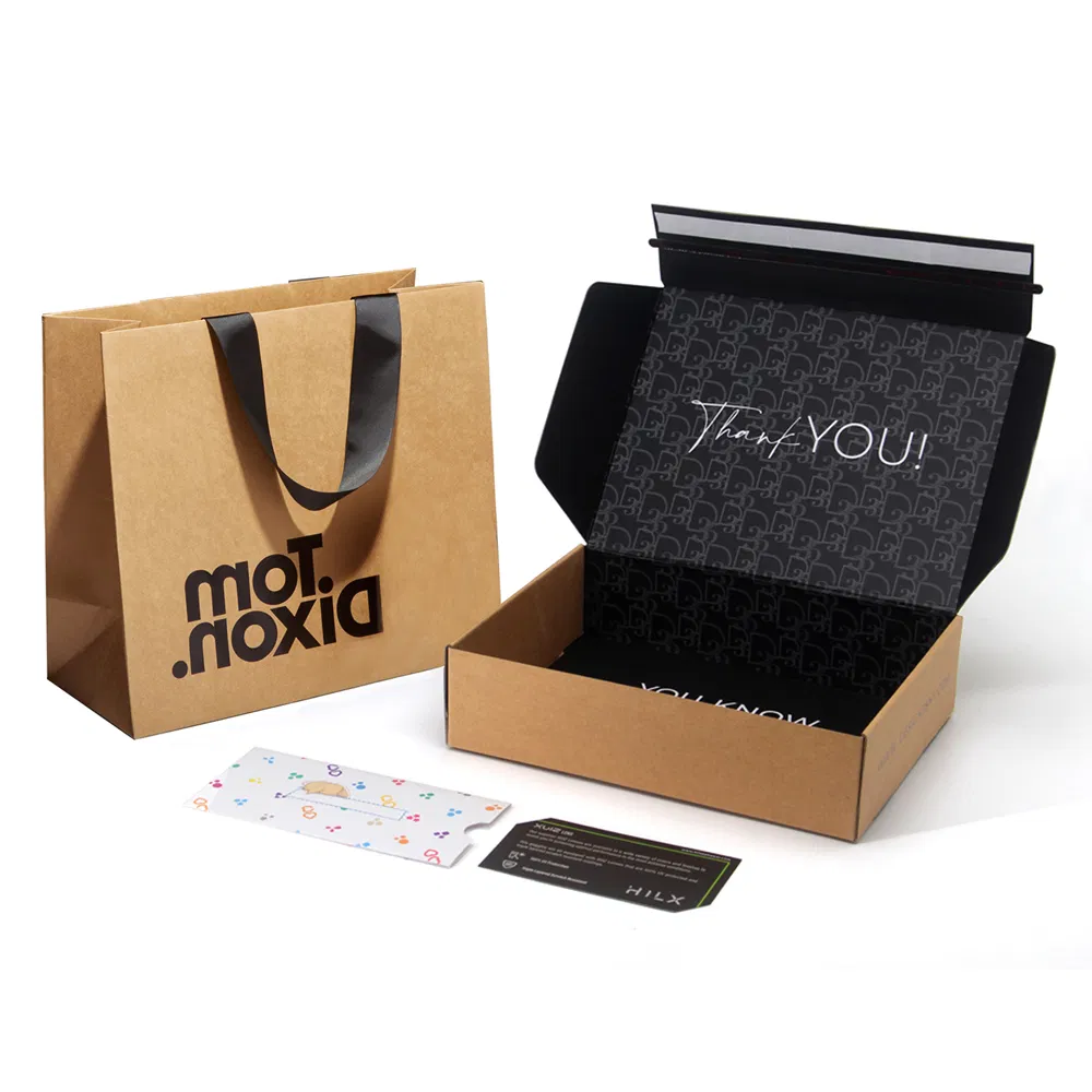 Caja de envío de papel kraft corrugado personalizada para embalaje de regalo de perfume, alimentos, joyería y cosméticos
