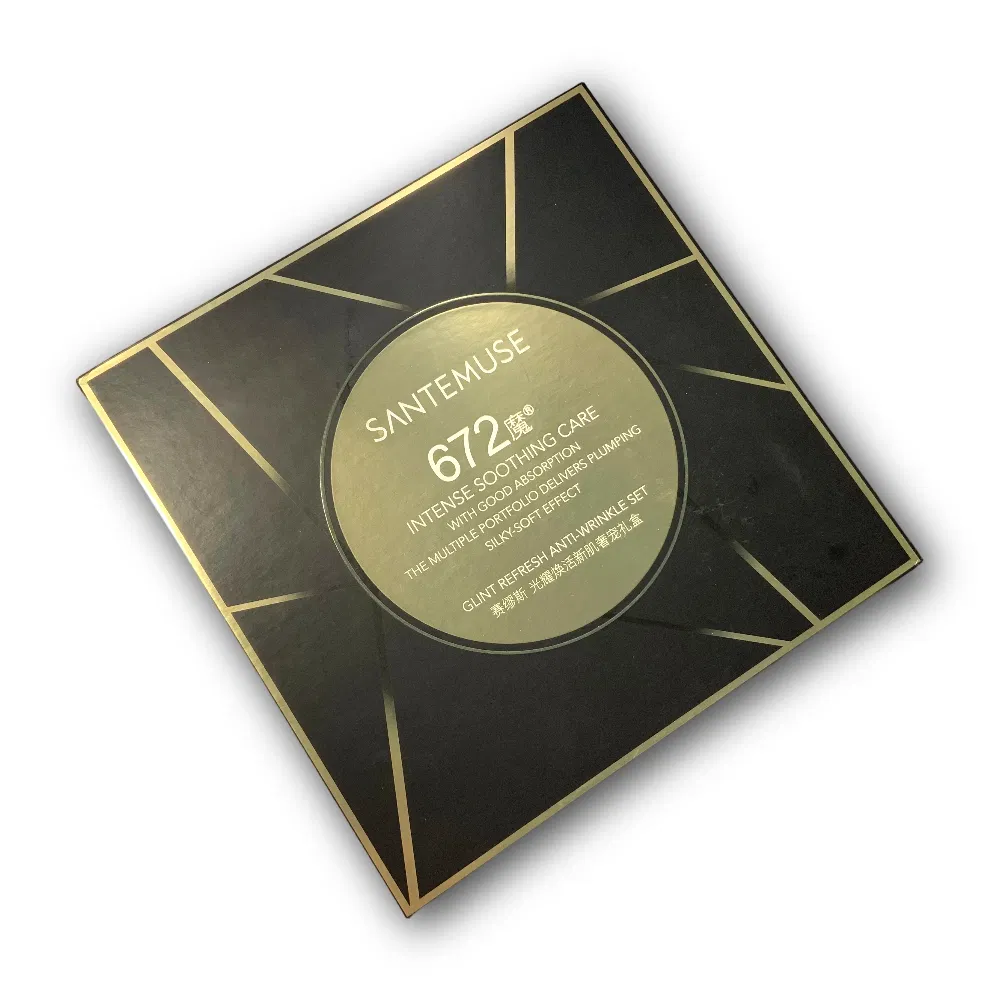 Caja de regalo de cosméticos de lujo personalizada, embalaje de papel rígido para productos de maquillaje premium