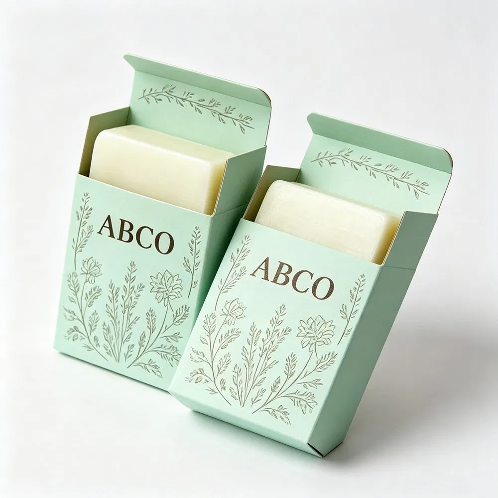 Embalaje de Logo Personalizado al por mayor Caja de Papel con Estampado en Frío para Jabón Cosmético Regalo Joyería 3c Artículos Electrónicos de Uso Diario