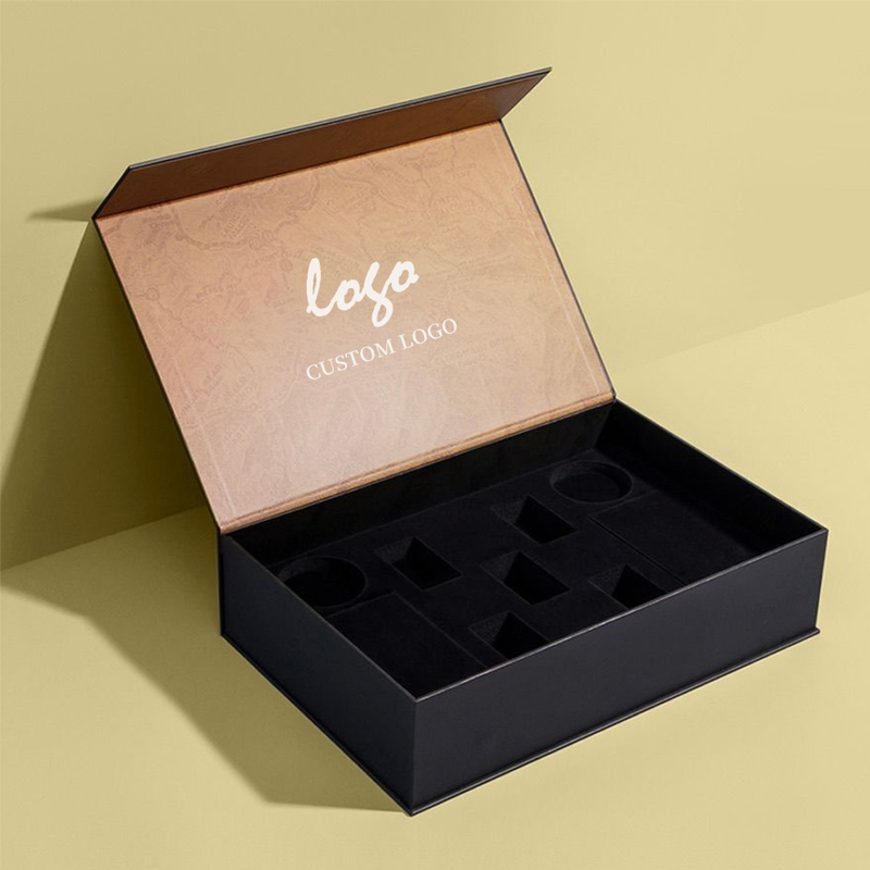Caja de embalaje magnética personalizada de lujo al por mayor con logotipo, caja de regalo de cartón plegable, caja para cosméticos, joyería, extensiones de cabello y perfume