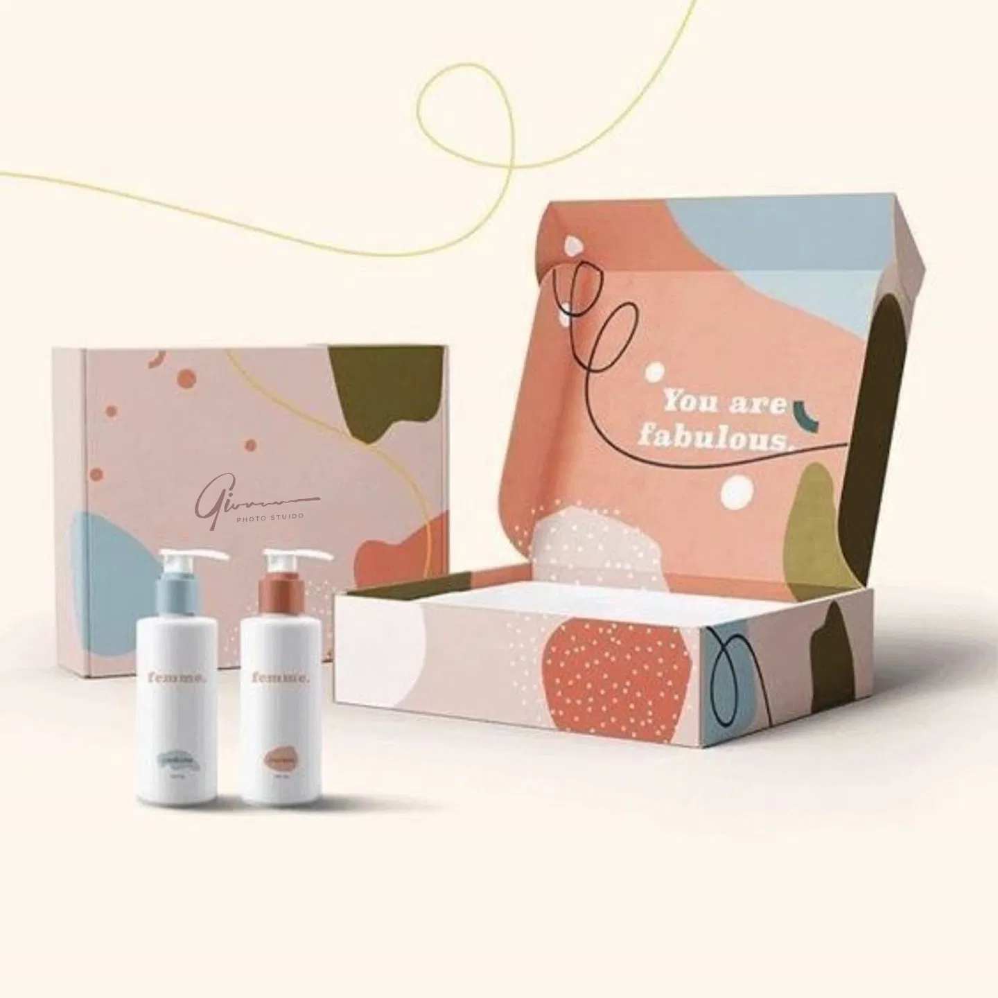 Cajas de envío impresas personalizadas y coloridas, cajas de embalaje de cartón corrugado