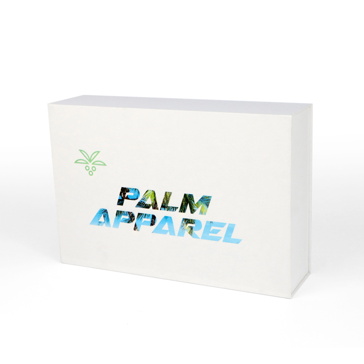 Caja de embalaje rígida blanca plegable de regalo Firstsail, tipo clamshell, para almacenamiento de productos cosméticos, ropa, zapatos y productos electrónicos inteligentes