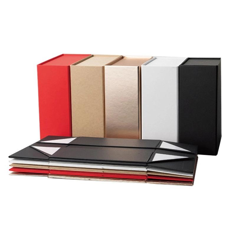 Cajas de regalo de cartón plegables personalizadas al por mayor con imán autoadhesivo para ropa, zapatos, juguetes y cosméticos