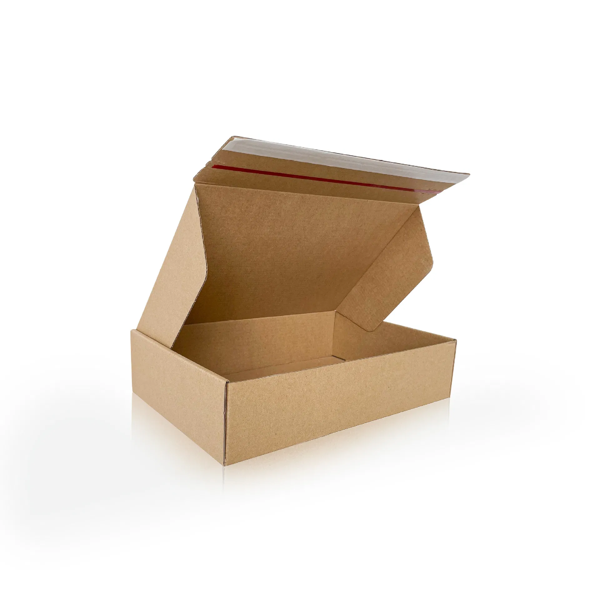 Caja de envío y embalaje de producto reciclable con logotipo personalizado, caja de correo con cierre autoadhesivo para comercio electrónico al por mayor