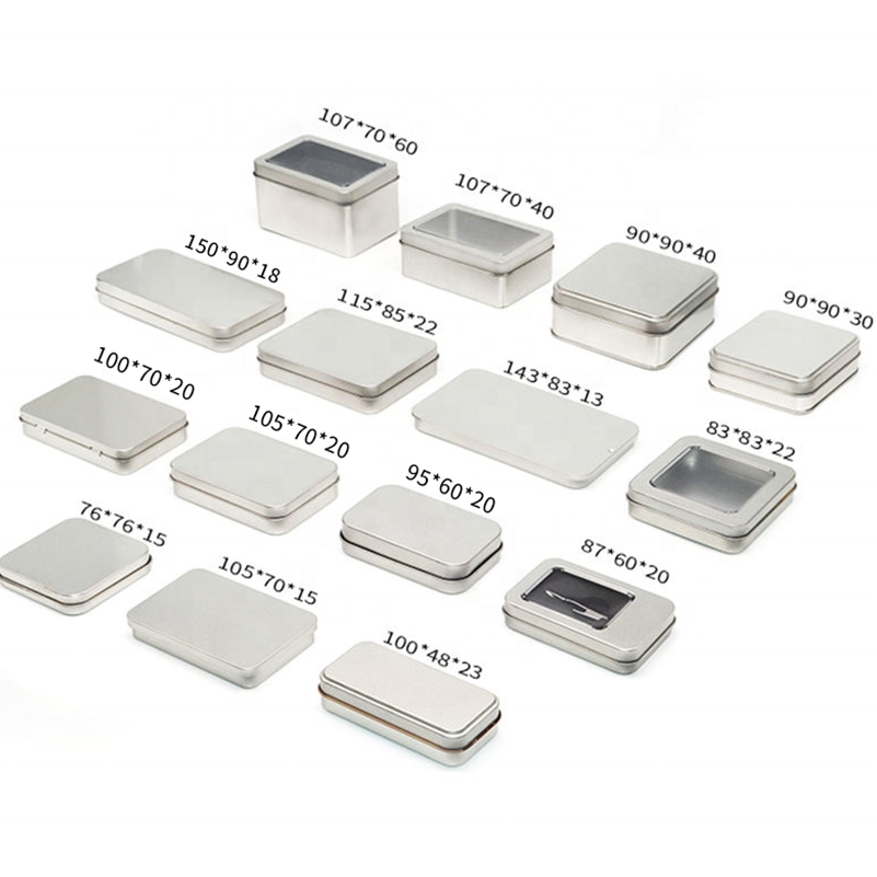 Caja de metal cuadrada personalizada impresa para empaquetado de fábrica, caja de chocolate, caja de té, caja de regalo con contenedor de hierro de grado alimenticio, caja de metal en stock, lata de metal