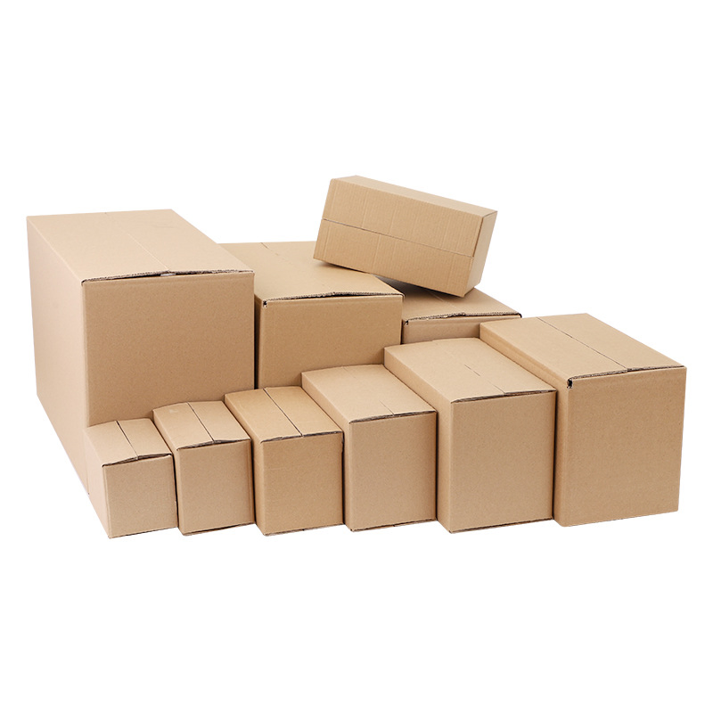 Cajas de cartón rectangulares al por mayor, entrega exprés, cajas de embalaje para comercio electrónico, caja de cartón corrugado
