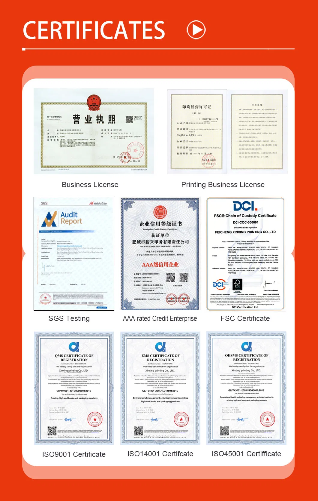 Certificaciones