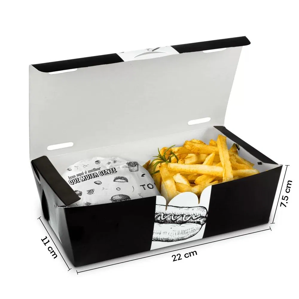 Envase desechable de cartón para comida rápida
