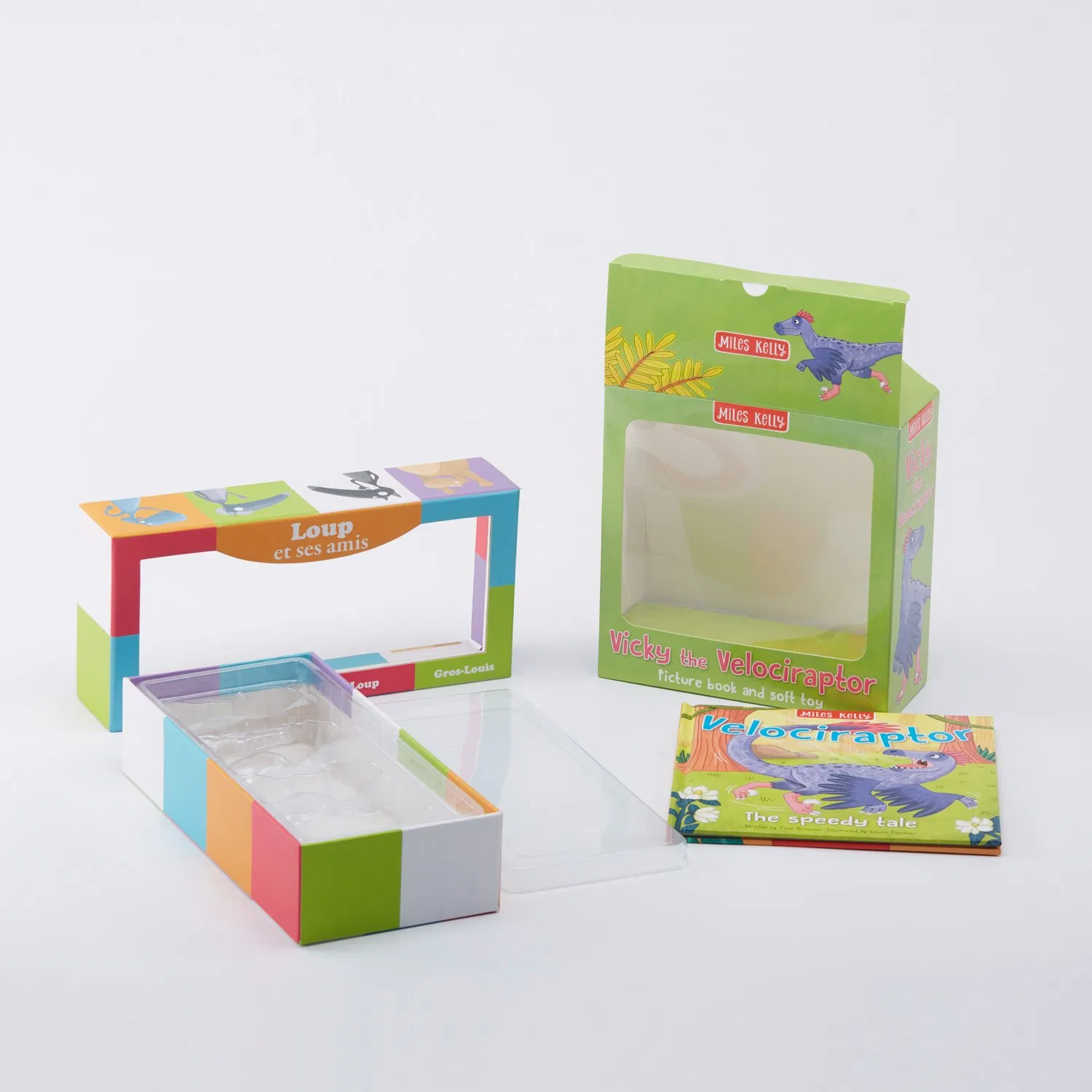 Precio de fábrica Juguetes Dispositivo Electrónico Caja de Embalaje de Color con Ventana de Película de PVC