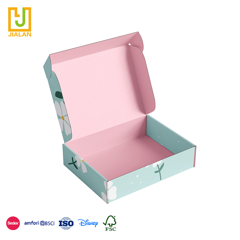 Fabricante de Mailer de Cartón Personalizado Color Envío Transporte E-Commerce Embalaje de Papel Caja de Cartón para Prenda