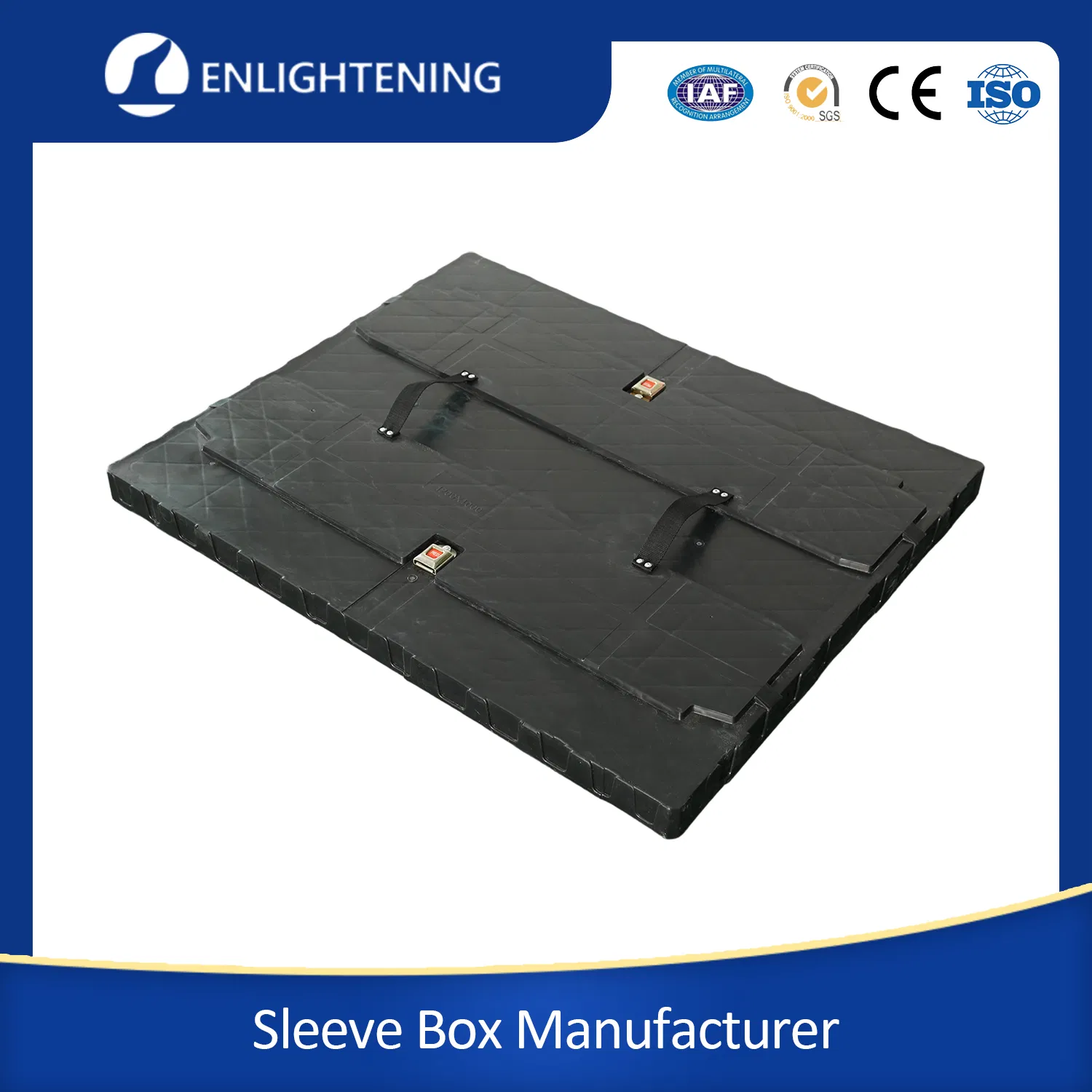 800X600X750mm Caja de embalaje personalizada de plástico corrugado colapsable de alta calidad para almacenamiento industrial con tapa