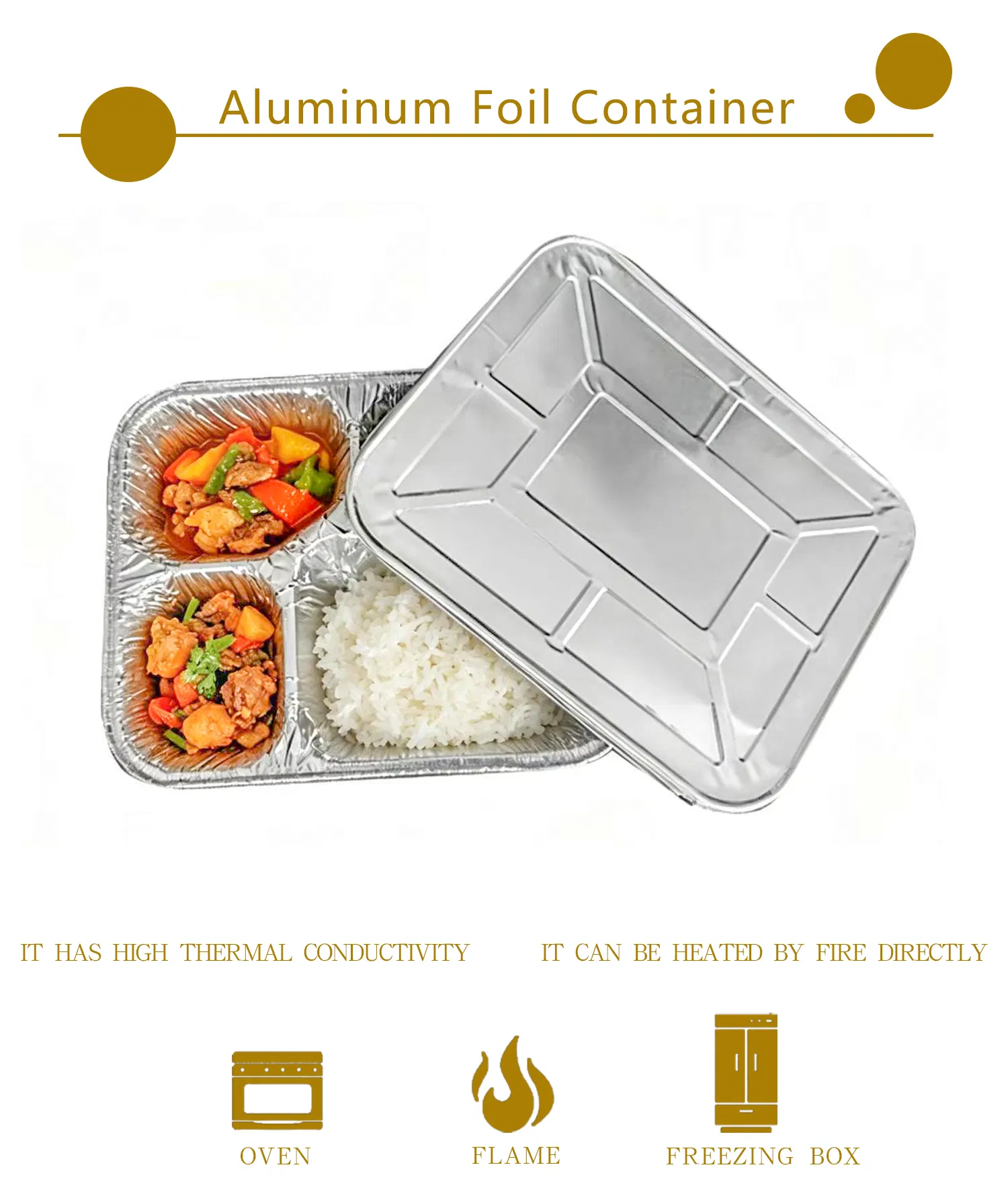 Bandeja de aluminio desechable