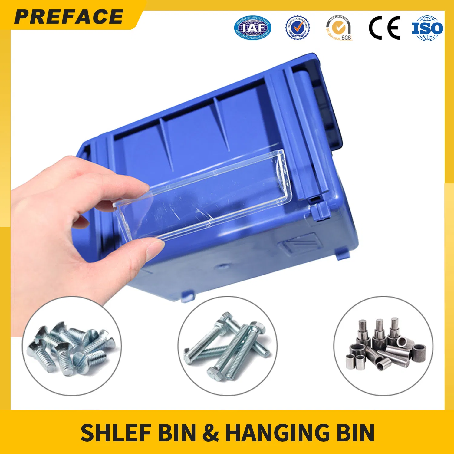 Caja de accesorios apilable industrial hecha a medida para herramientas, caja de embalaje de plástico