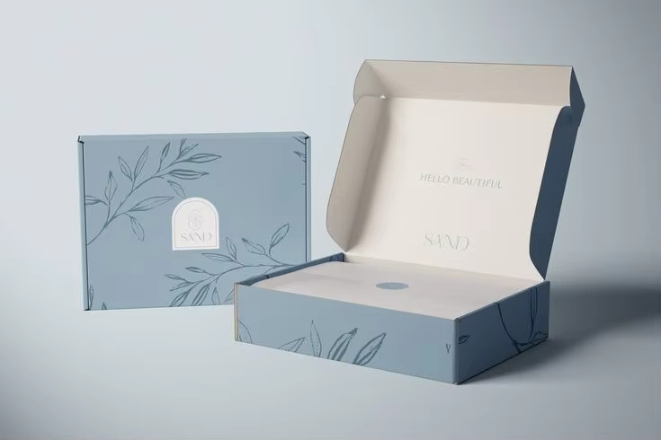 Caja de cartón corrugado impresa con logo personalizado al por mayor, caja de envío y correo para pequeñas empresas, caja de embalaje para tazas, ropa, uñas y pelucas