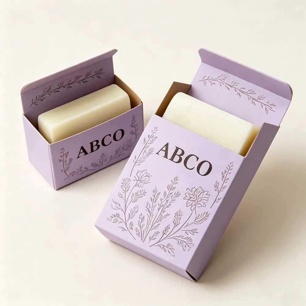 Embalaje de Logo Personalizado al por mayor Caja de Papel con Estampado en Frío para Jabón Cosmético Regalo Joyería 3c Artículos Electrónicos de Uso Diario