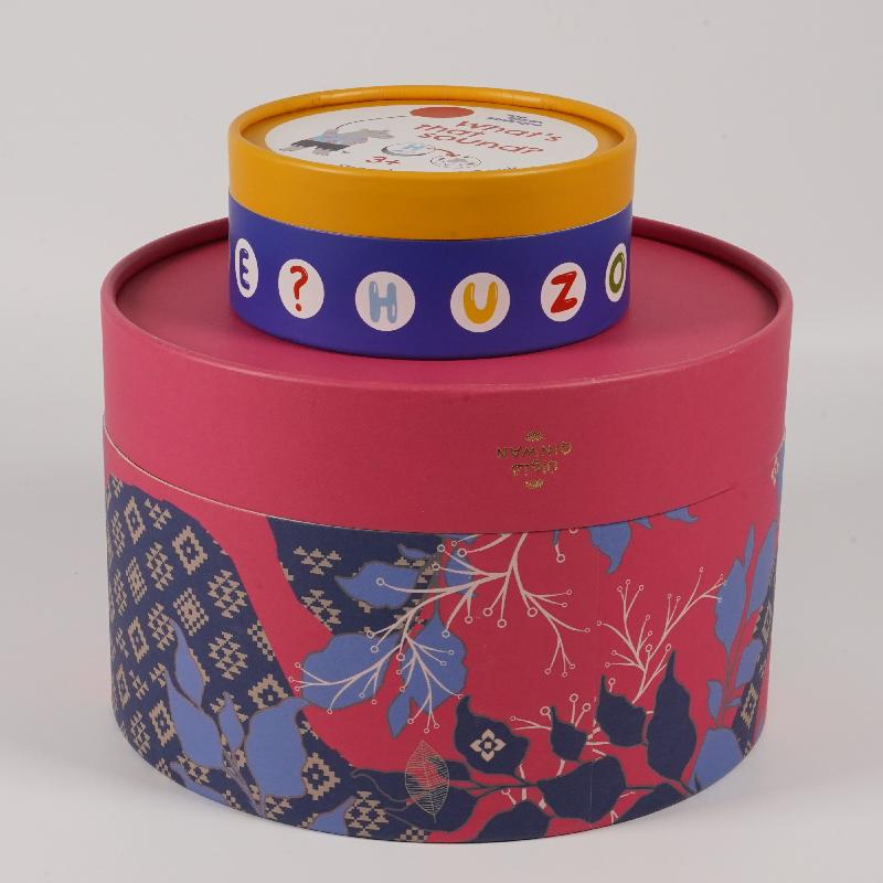 Diseño de tubo de embalaje Bailuo, tapa y base personalizadas con logo, caja rígida de papel para regalo de alimentos, chocolate, galletas, macarons, caramelos y pasteles de luna