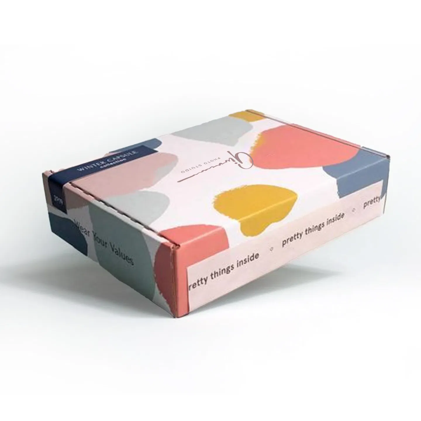 Cajas de envío impresas personalizadas y coloridas, cajas de embalaje de cartón corrugado