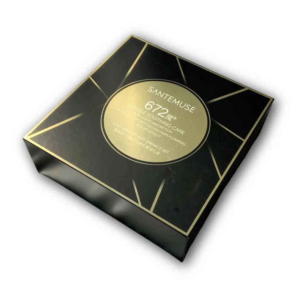 Caja de regalo de cosméticos de lujo personalizada, embalaje de papel rígido para productos de maquillaje premium