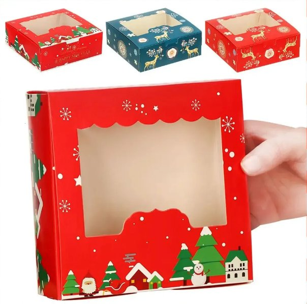 Caja de regalo de cartón ecológica al por mayor para pastel, nougat, cupcake y galleta