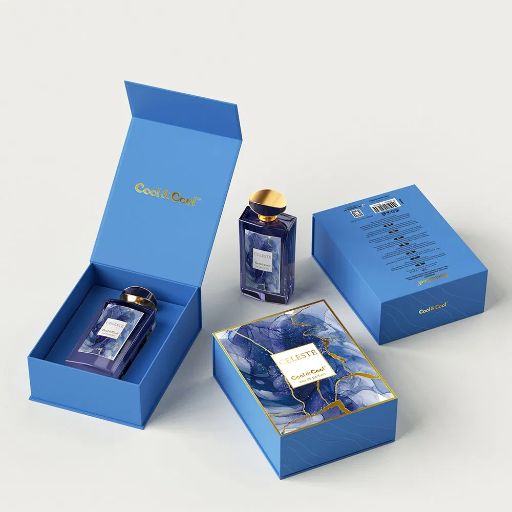 Caja de cartón personalizada para logotipo, lujosa, para perfumes, con imán, embalaje de papel para regalo