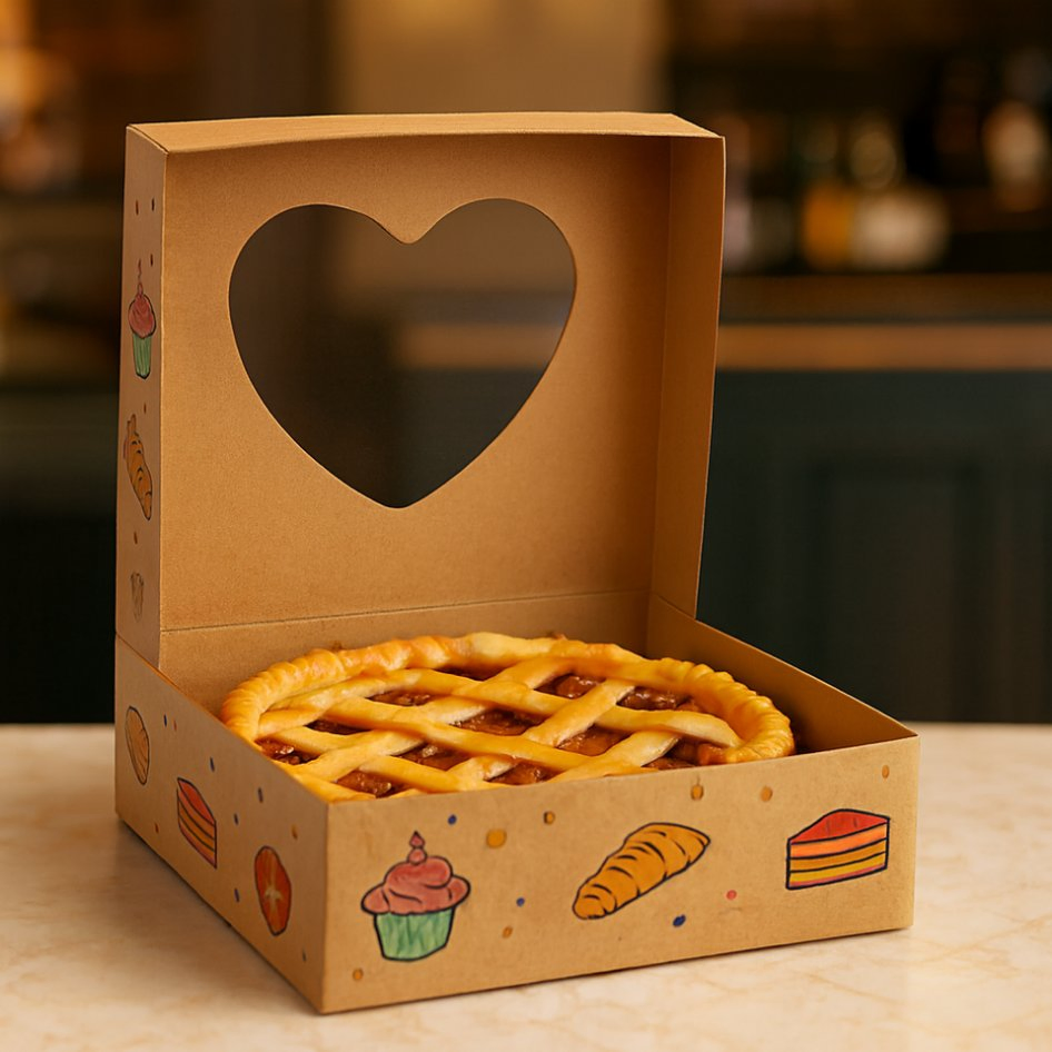 Caja de chocolate kraft ecológica con logo, caja de embalaje de alimentos reciclable