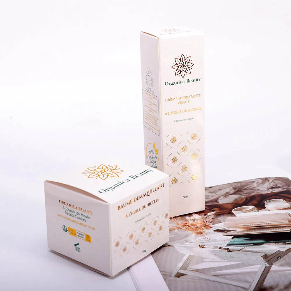 Caja de embalaje cosmético personalizada con estampado, fácil de limpiar y resistente a pliegues