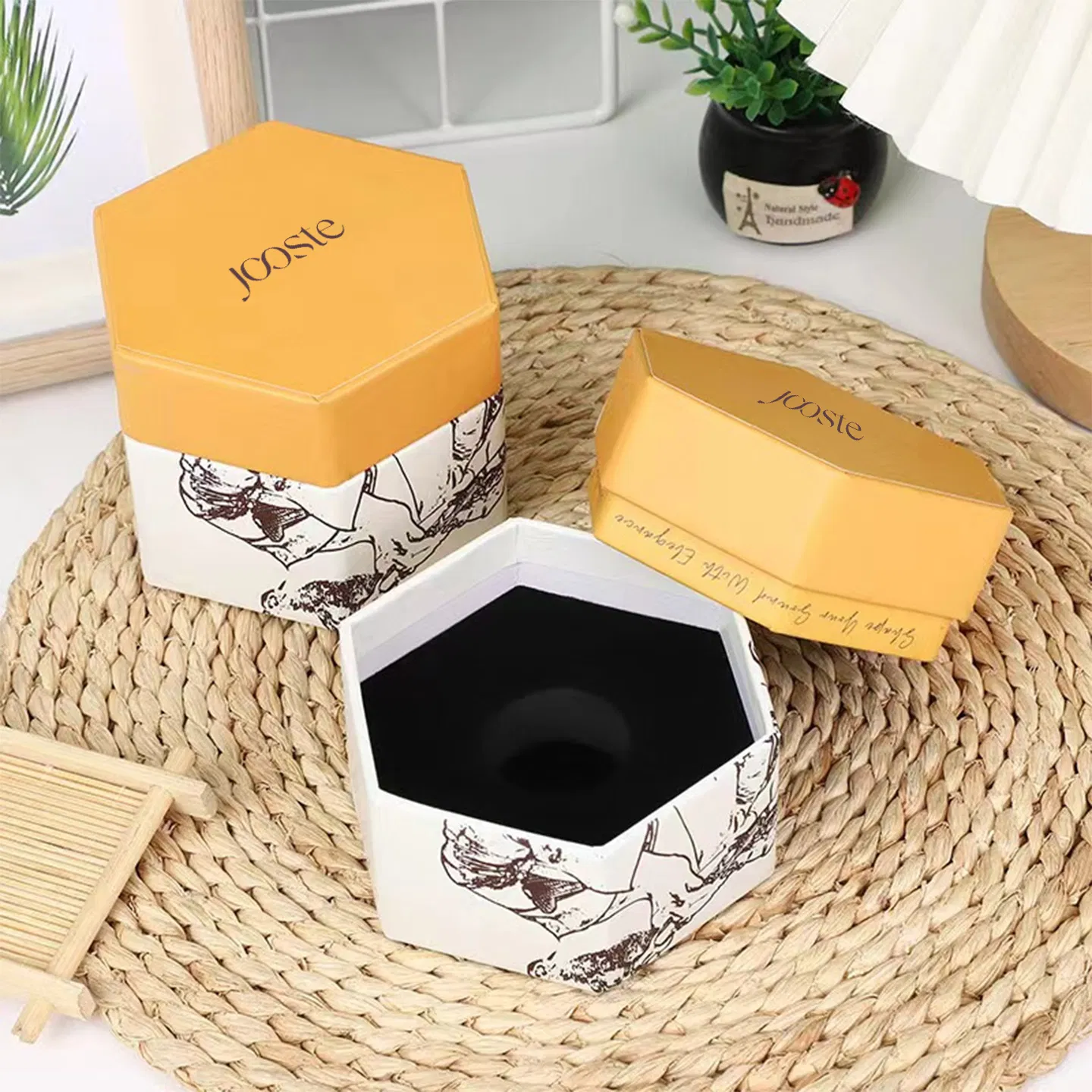Caja de regalo hexagonal