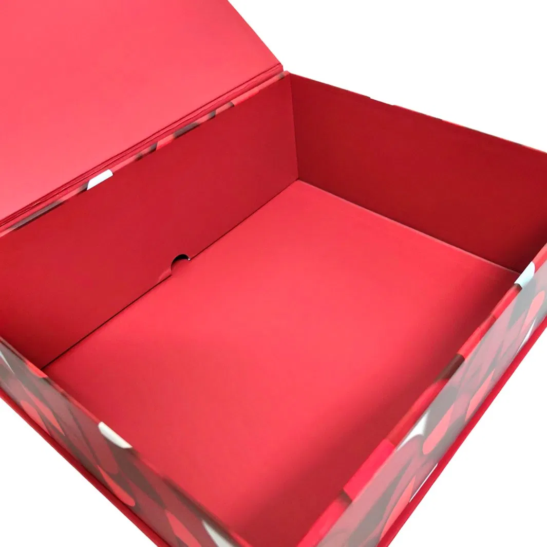 Caja de regalo de cartón rígido plegable personalizada con cierre magnético, tapa de tela de terciopelo, para prendas, festivales y embalaje de lujo