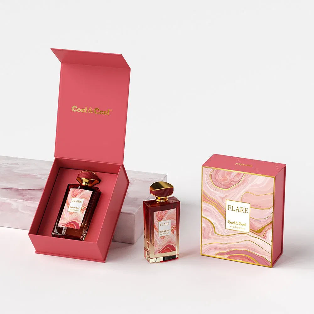Caja de cartón personalizada para logotipo, lujosa, para perfumes, con imán, embalaje de papel para regalo
