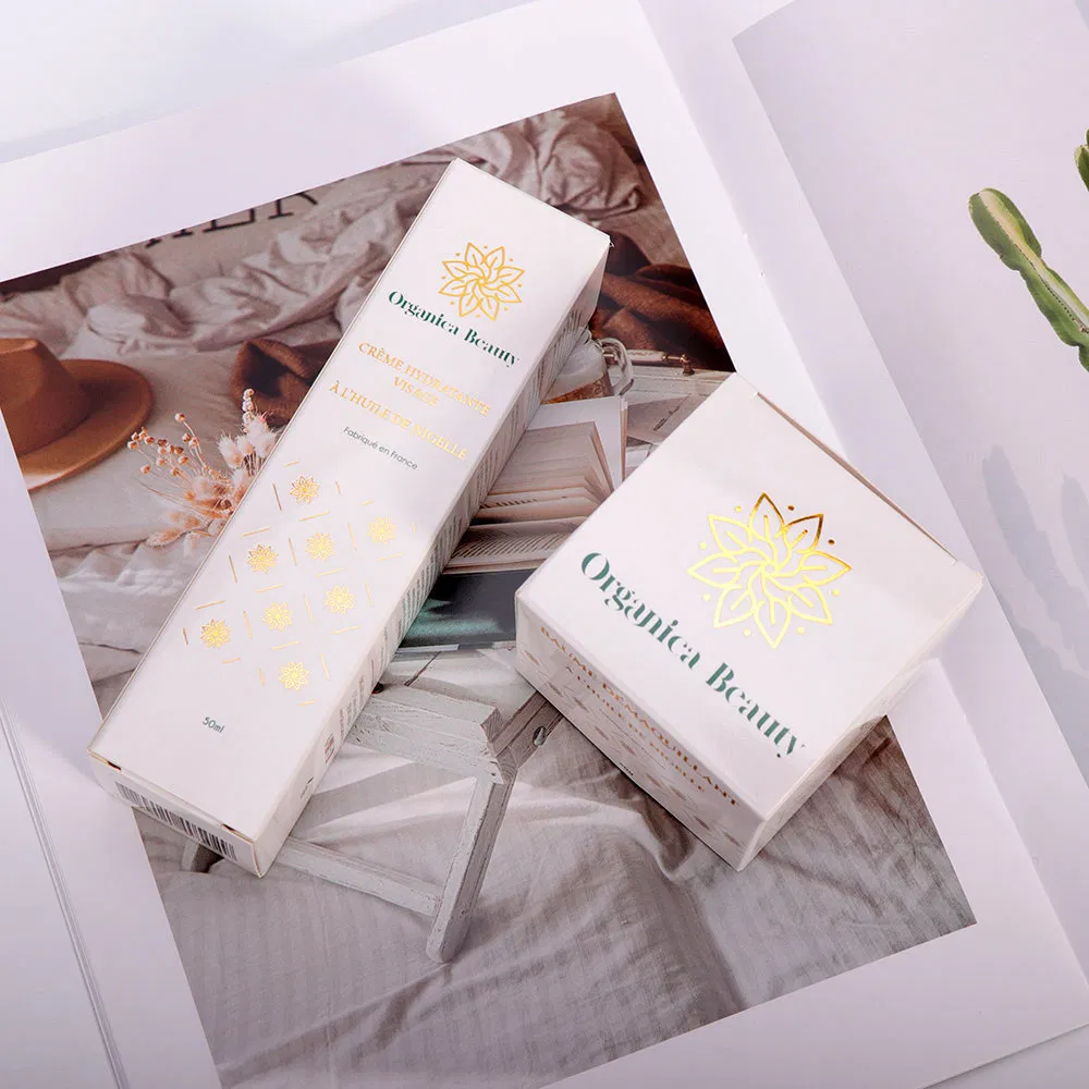 Caja de embalaje cosmético personalizada con estampado, fácil de limpiar y resistente a pliegues