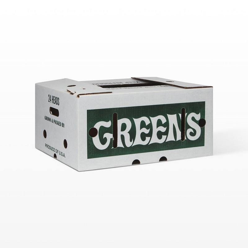 Caja de embalaje de vegetales premium encerada - Caja de cartón para frutas de pared simple con recubrimiento encerado, impresa en cartón corrugado de papel, piña, tomate, pepino, maíz, brócoli