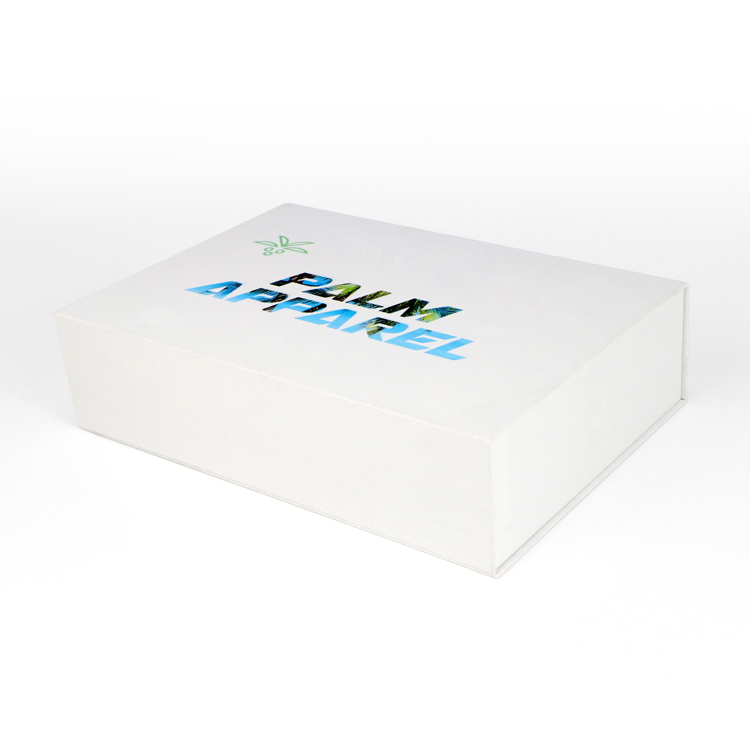 Caja de embalaje rígida blanca plegable de regalo Firstsail, tipo clamshell, para almacenamiento de productos cosméticos, ropa, zapatos y productos electrónicos inteligentes