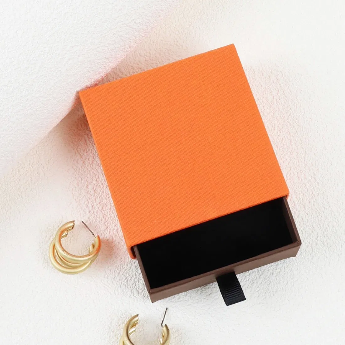 Caja de embalaje para joyería con diseño de cartón personalizado, cajón deslizante, para collares y gafas de sol, con estampado industrial y laminado mate