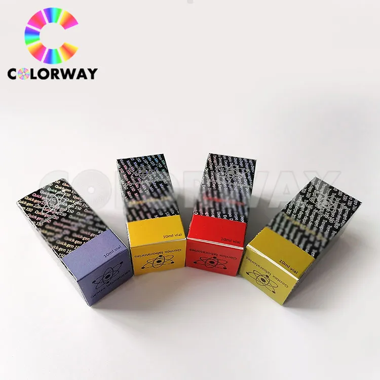 Caja de cartón corrugado para perfumes y cosméticos con estampado en caliente de holograma dorado y plateado, offset UV personalizado, con inserto de papel y ventana de PVC