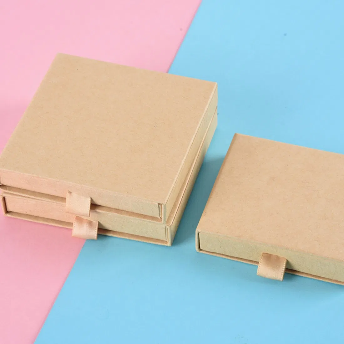 Caja de embalaje para joyería con diseño de cartón personalizado, cajón deslizante, para collares y gafas de sol, con estampado industrial y laminado mate