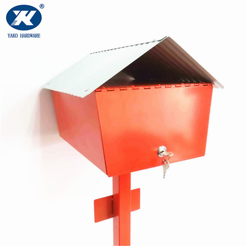 Buzones de correo exteriores decorativos de capacidad mediana, caja de cartas galvanizada, buzón de pie