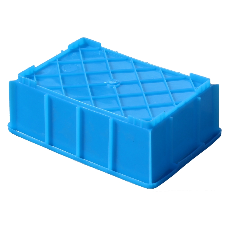 Caja plástica apilable y anidada, embalaje retornable directo de fábrica, crate de uso industrial