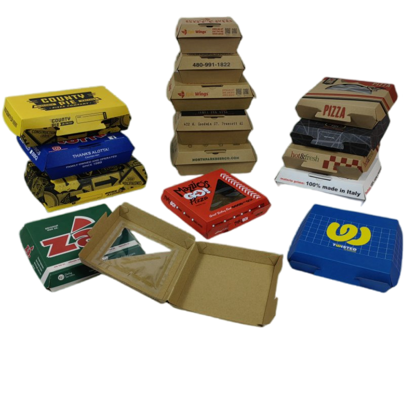 Cajas de embalaje de pizza ecológicas de cartón corrugado