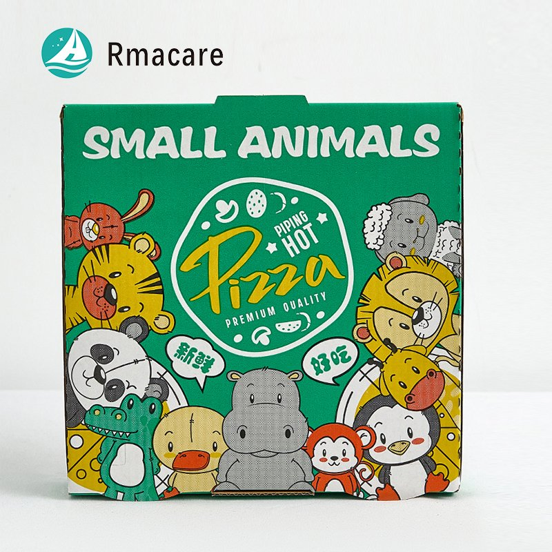 Caja de pizza personalizada de alta resistencia 21.5*21.5*4.5cm Pedido al por mayor Precio de fábrica Embalaje de pizza Caja de cartón duradera