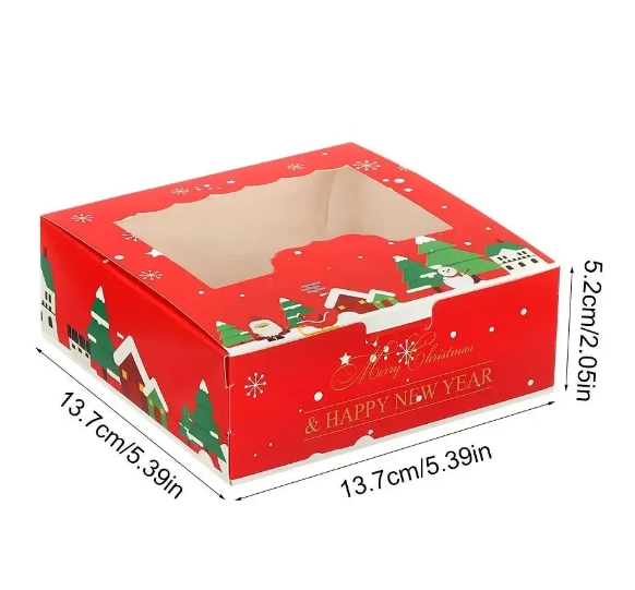 Caja de regalo de cartón ecológica al por mayor para pastel, nougat, cupcake y galleta