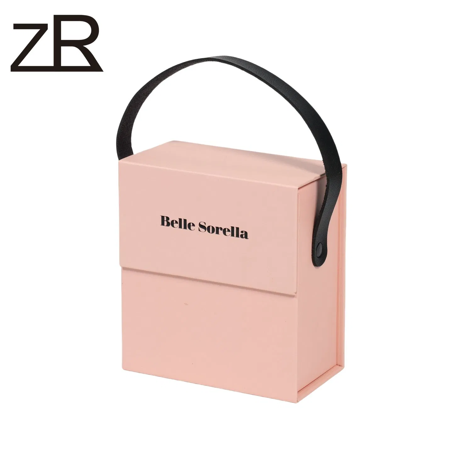 Caja de embalaje de cartón impreso de lujo de alta gama con asa portátil para empaquetar joyería de pequeñas empresas, personalización de logo