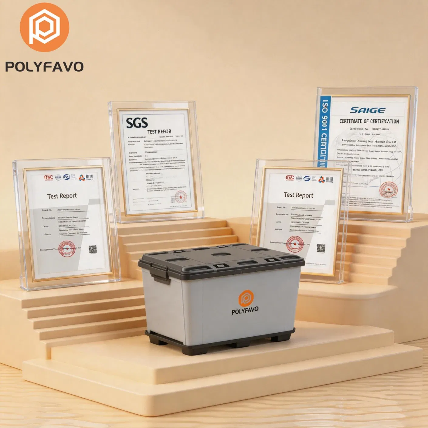 Caja de palet grande personalizable con funda de plástico resistente y tapa para piezas de automóviles